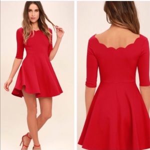 Lulu's Red Midi Dress